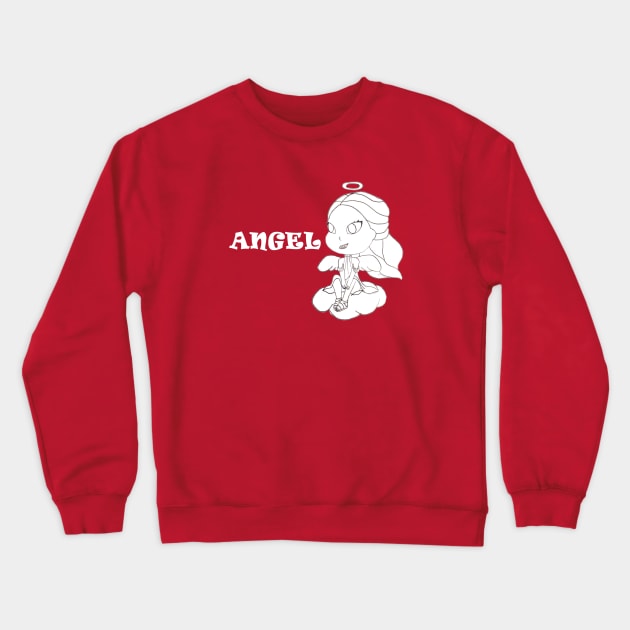 cute angel Crewneck Sweatshirt by loulousworld
